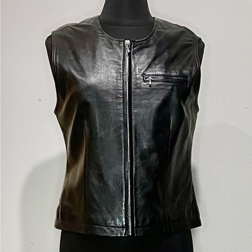 Harold's Black Leather Vest